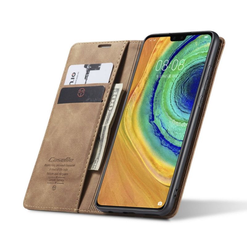 Flip Kotelot Huawei Mate 30 Granatowy Czarny Etui Z Imitacji Skóry Etui Ochronne