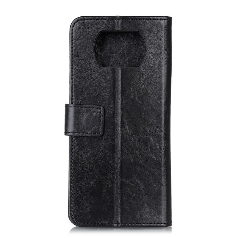 Etui Folio Xiaomi Poco X3 Czerwony Czarny Elegancja Skórzana Khazneh Etui Ochronne