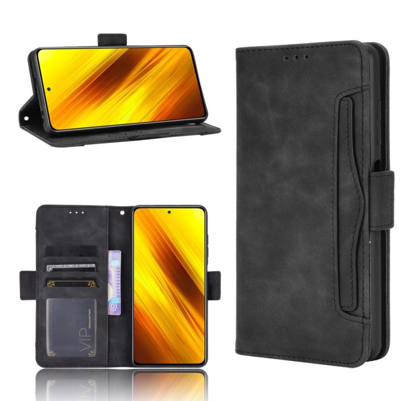 Etui Folio Xiaomi Poco X3 Czerwony Czarny Multikarta Pierwszej Klasy