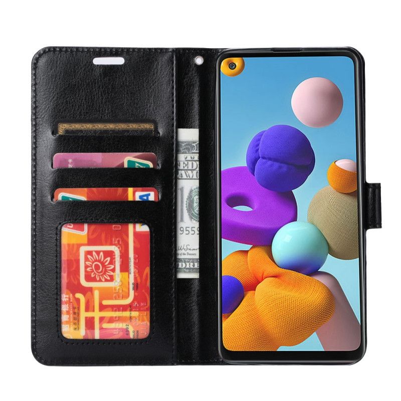 Etui Folio Xiaomi Poco X3 Czerwony Czarny Vintage Błyszcząca Sztuczna Skóra