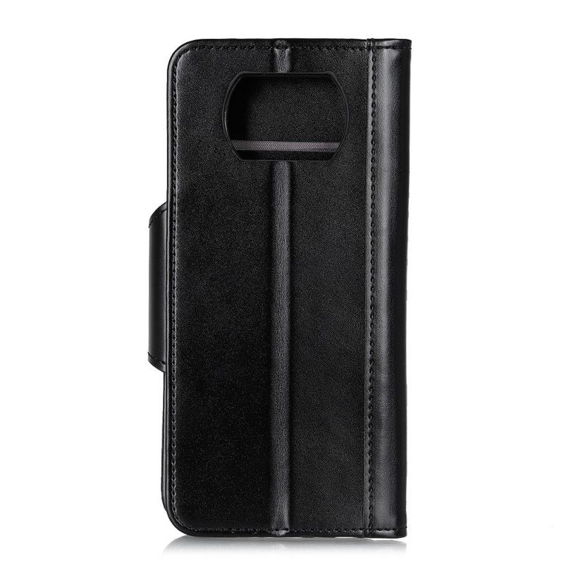 Etui Folio Xiaomi Poco X3 Czerwony Czarny Zapięcie Eleganckie Ze Sztucznej Skóry Etui Ochronne