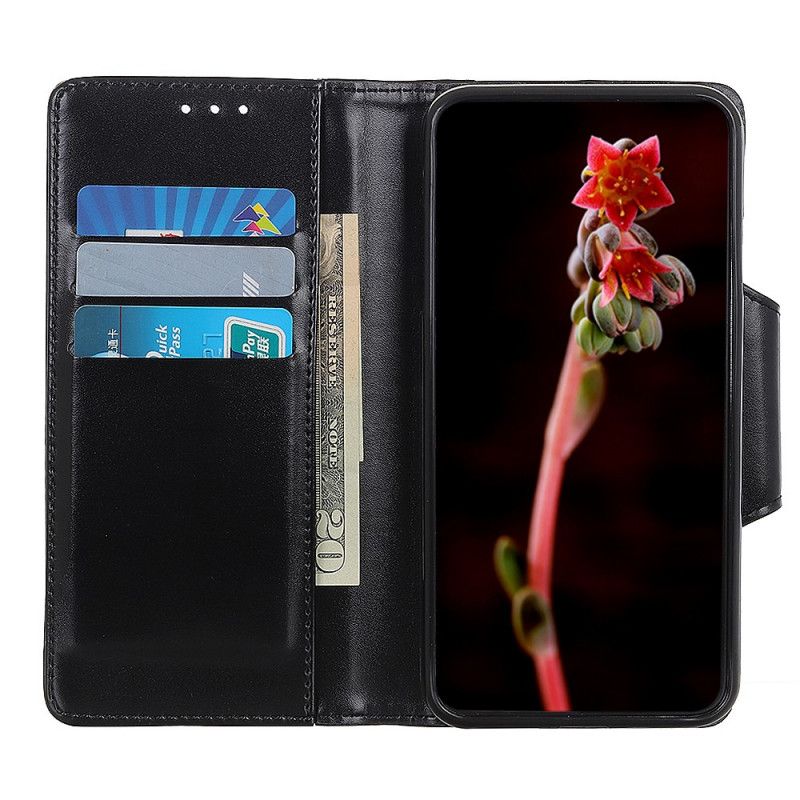 Etui Folio Xiaomi Poco X3 Czerwony Czarny Zapięcie Eleganckie Ze Sztucznej Skóry Etui Ochronne