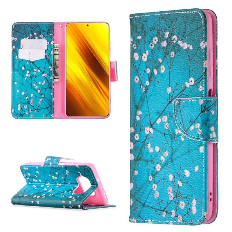 Etui Folio Xiaomi Poco X3 Kwitnące Drzewo Etui Ochronne