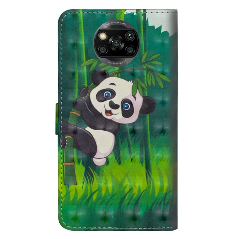 Etui Folio Xiaomi Poco X3 Panda I Bambus Etui Ochronne