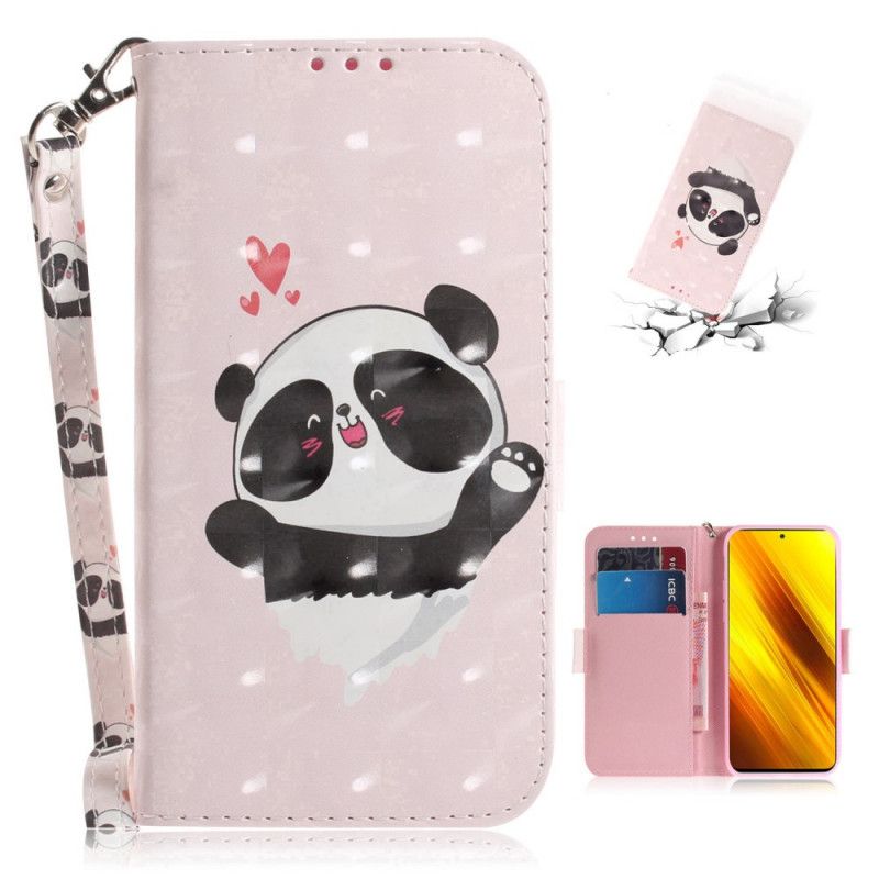 Etui Folio Xiaomi Poco X3 Panda Love Ze Stringami