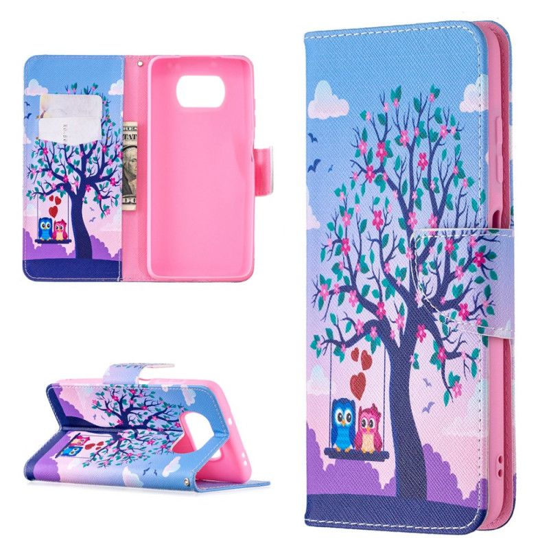 Etui Folio Xiaomi Poco X3 Sowy Na Huśtawce Etui Ochronne