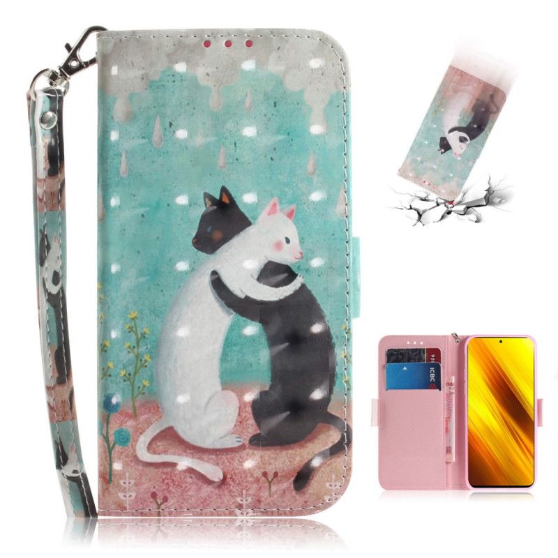 Etui Folio Xiaomi Poco X3 Stringi Koci Przyjaciele Etui Ochronne