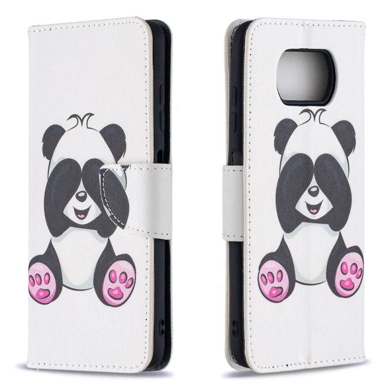 Etui Folio Xiaomi Poco X3 Zabawna Panda Etui Ochronne