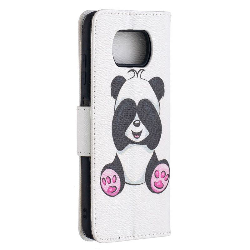 Etui Folio Xiaomi Poco X3 Zabawna Panda Etui Ochronne