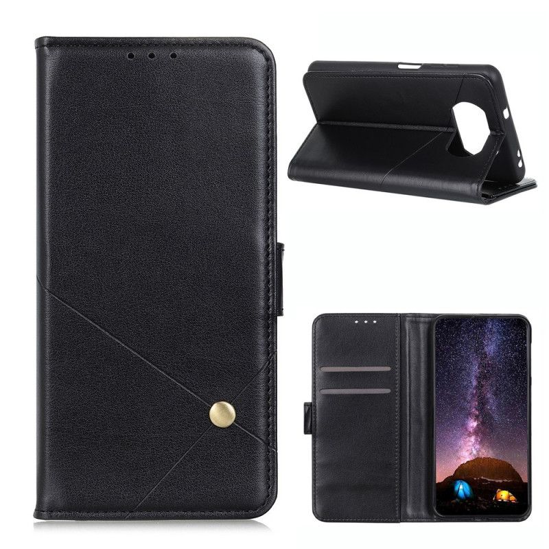 Etui Folio Xiaomi Poco X3 Zielony Czarny Nit X Wzór Etui Ochronne