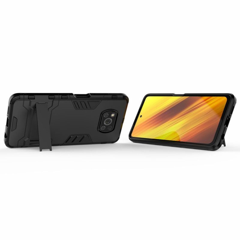 Etui Xiaomi Poco X3 Czerwony Czarny Ultra Odporny Ze Wsparciem