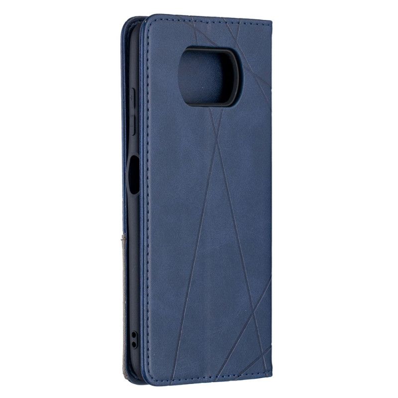 Flip Kotelot Xiaomi Poco X3 Szary Czarny Styl Artysty Etui Ochronne