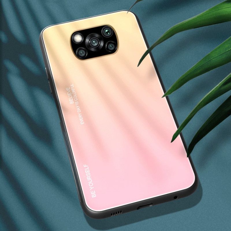 Futerały Xiaomi Poco X3 Magenta Czerwony Etui na Telefon Bądź Sobą Ze Szkła Hartowanego