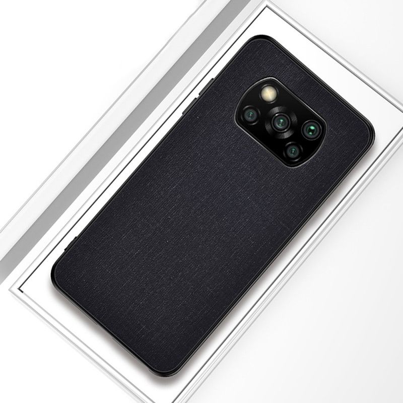 Futerały Xiaomi Poco X3 Szary Czarny Tekstura Tkaniny