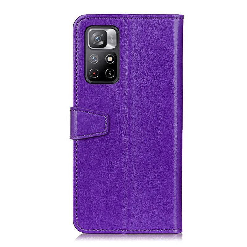 Etui Folio Do Xiaomi Redmi Note 11 / Poco M4 Pro 5g Efekt Błyszczącej Skóry