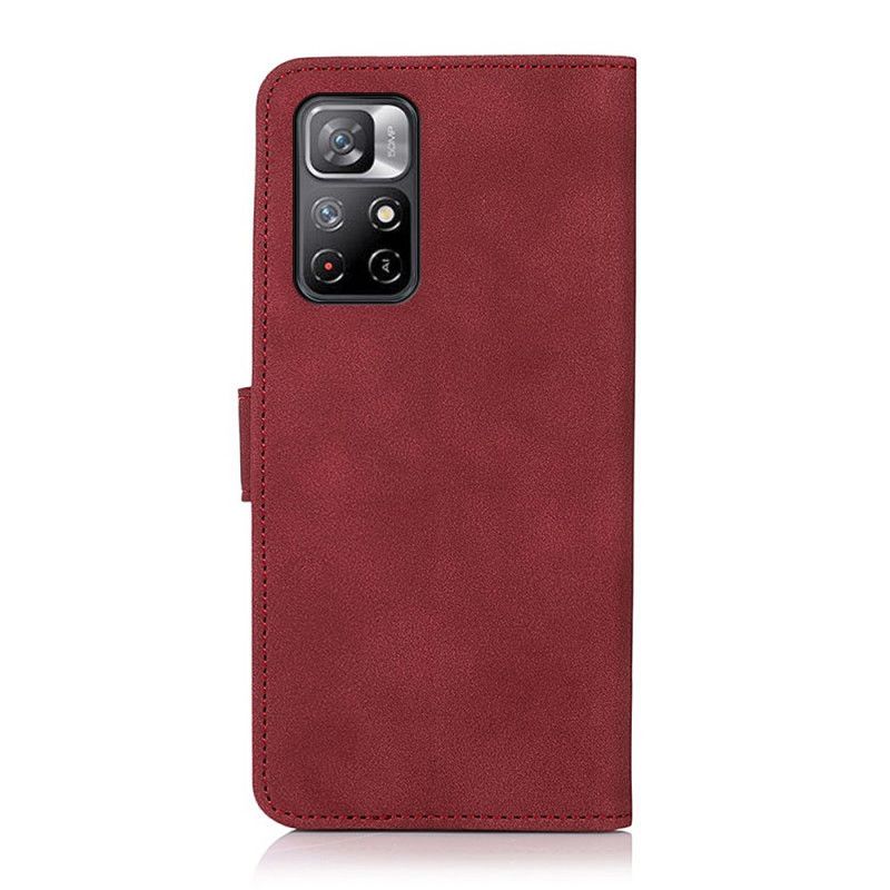 Etui Folio Do Xiaomi Redmi Note 11 / Poco M4 Pro 5g Efekt Skóry Moda Khazneh