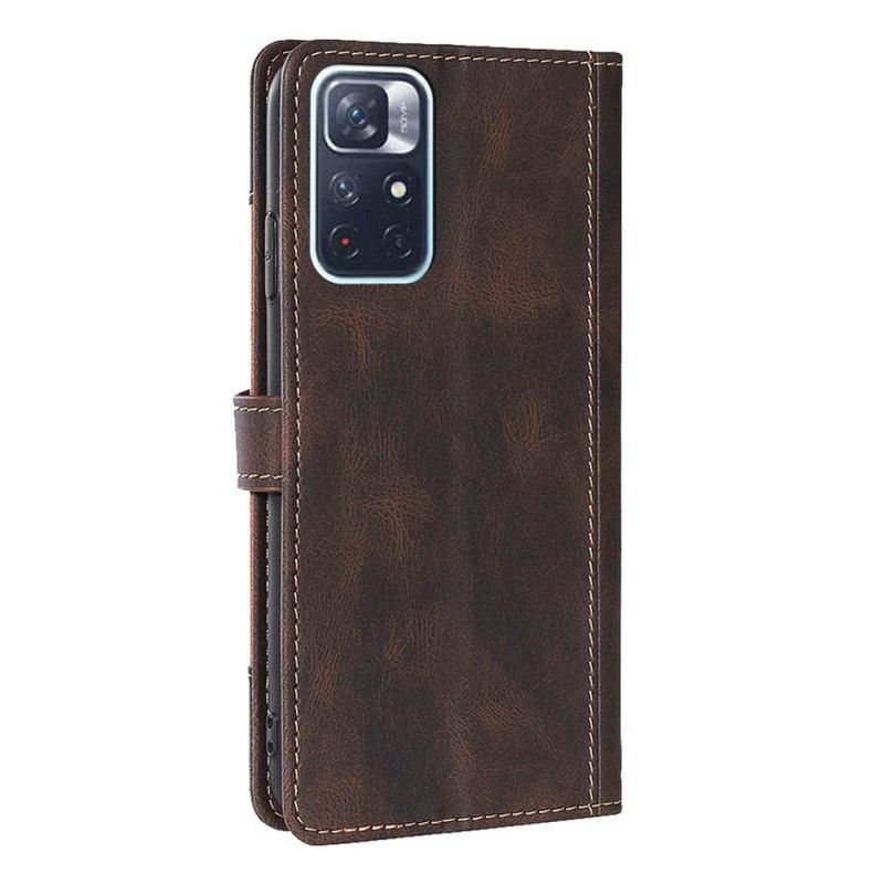 Etui Folio Do Xiaomi Redmi Note 11 / Poco M4 Pro 5g Faux Leather Bicolor Stylowy