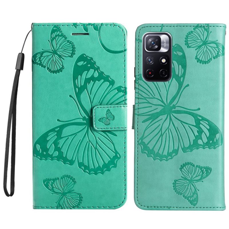 Etui Folio Do Xiaomi Redmi Note 11 / Poco M4 Pro 5g Olbrzymie Stringi Motyle