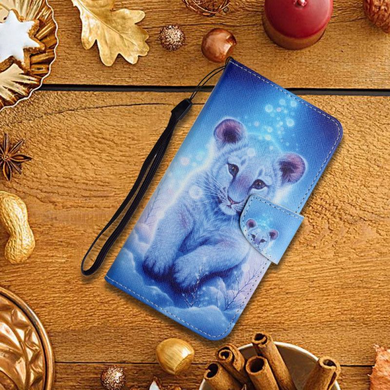 Etui Folio Do Xiaomi Redmi Note 11 / Poco M4 Pro 5g Śnieżny Tygrys