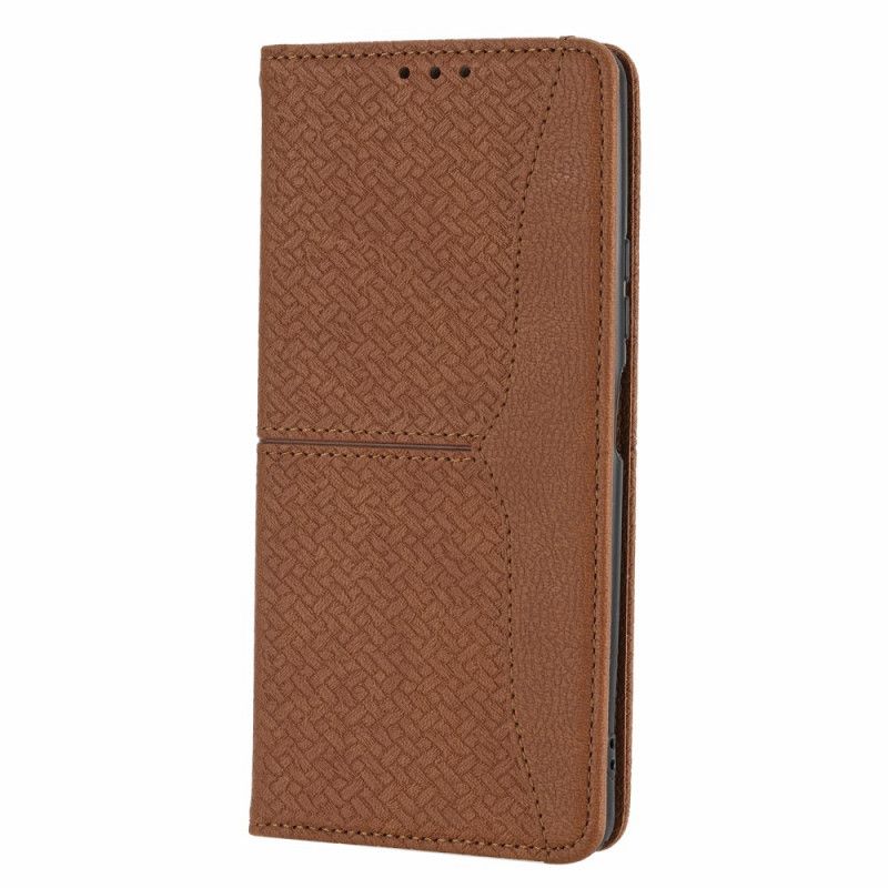 Etui Folio Do Xiaomi Redmi Note 11 / Poco M4 Pro 5g Style Tkany Skórzany Pasek