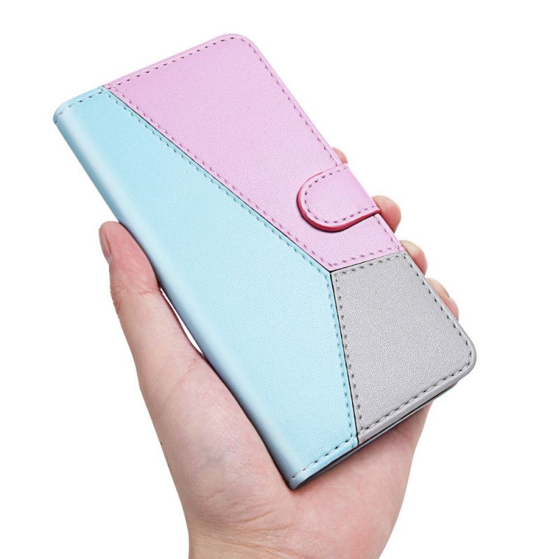 Etui Folio Do Xiaomi Redmi Note 11 / Poco M4 Pro 5g Trójkolorowy Efekt Skóry