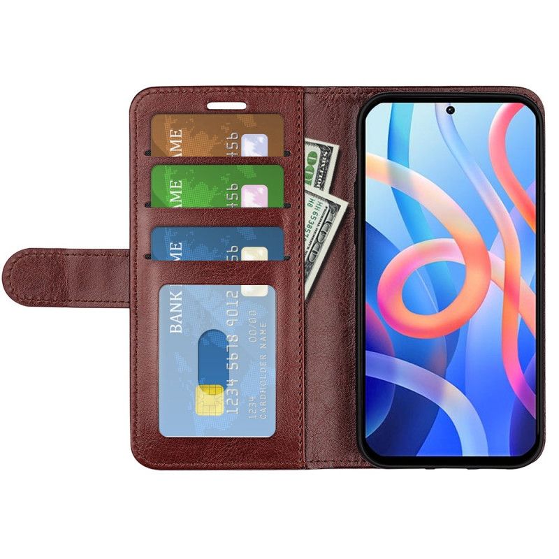 Etui Folio Do Xiaomi Redmi Note 11 / Poco M4 Pro 5g Ultra Sztuczna Skóra