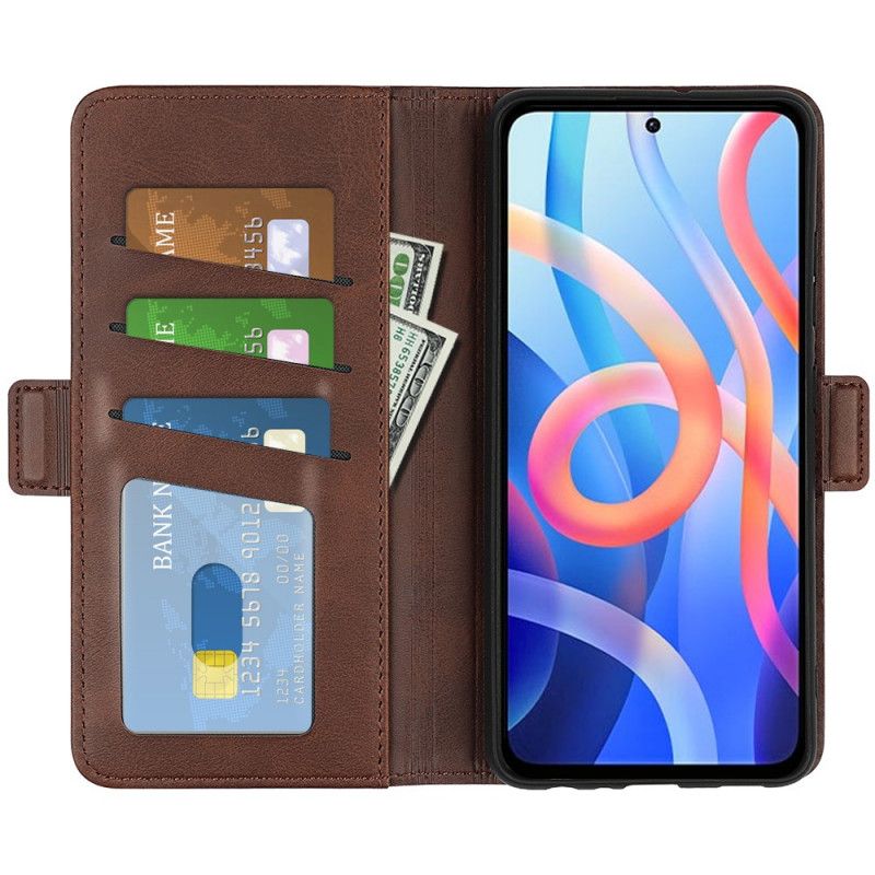 Etui Folio Xiaomi Redmi Note 11 / Poco M4 Pro 5g Klasyczna Podwójna Klapa Etui Ochronne