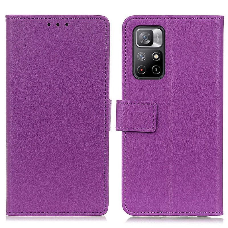 Etui Folio Xiaomi Redmi Note 11 / Poco M4 Pro 5g Klasyczna Sztuczna Skóra Etui Ochronne