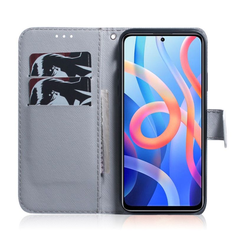 Etui Folio Xiaomi Redmi Note 11 / Poco M4 Pro 5g Malowanie Sów