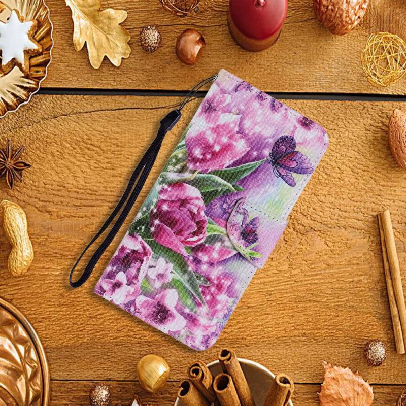 Etui Folio Xiaomi Redmi Note 11 / Poco M4 Pro 5g Motyl I Lotos