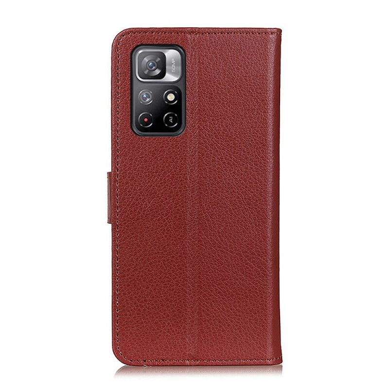 Etui Folio Xiaomi Redmi Note 11 / Poco M4 Pro 5g Premium Liczi Efekt Skóry