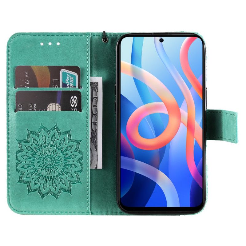 Etui Folio Xiaomi Redmi Note 11 / Poco M4 Pro 5g Słoneczny Kwiat Etui Ochronne