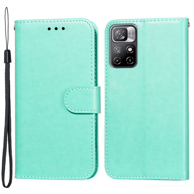 Etui Folio Xiaomi Redmi Note 11 / Poco M4 Pro 5g Solid Color Series Strappy Etui Ochronne