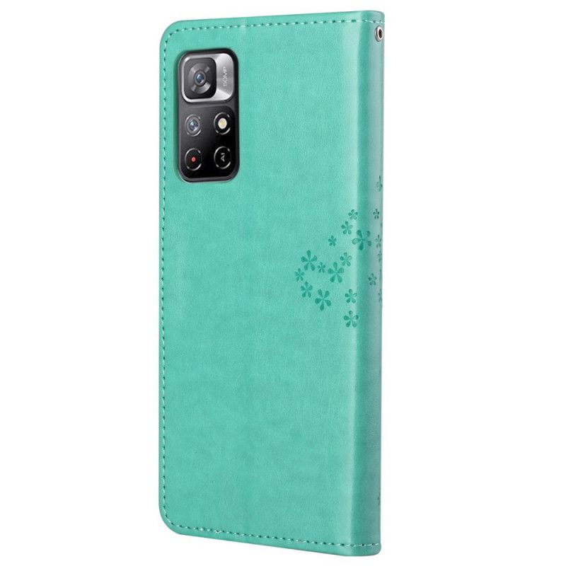 Etui Folio Xiaomi Redmi Note 11 / Poco M4 Pro 5g Stringi Drzewo I Sowy Etui Ochronne