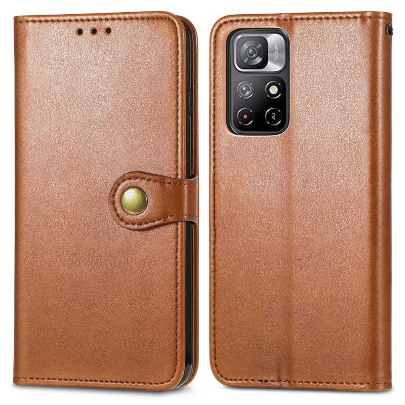 Etui Folio Xiaomi Redmi Note 11 / Poco M4 Pro 5g Sztuczna Skóra I Zapięcie Vintage Etui Ochronne