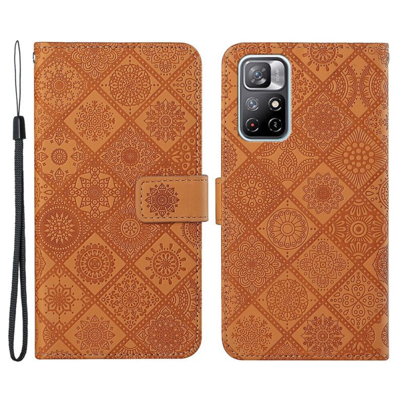 Etui Folio Xiaomi Redmi Note 11 / Poco M4 Pro 5g Wzór Gobelinu Etui Ochronne