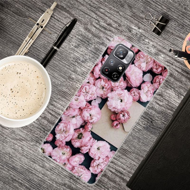 Etui Xiaomi Redmi Note 11 / Poco M4 Pro 5g Intensywne Kwiaty