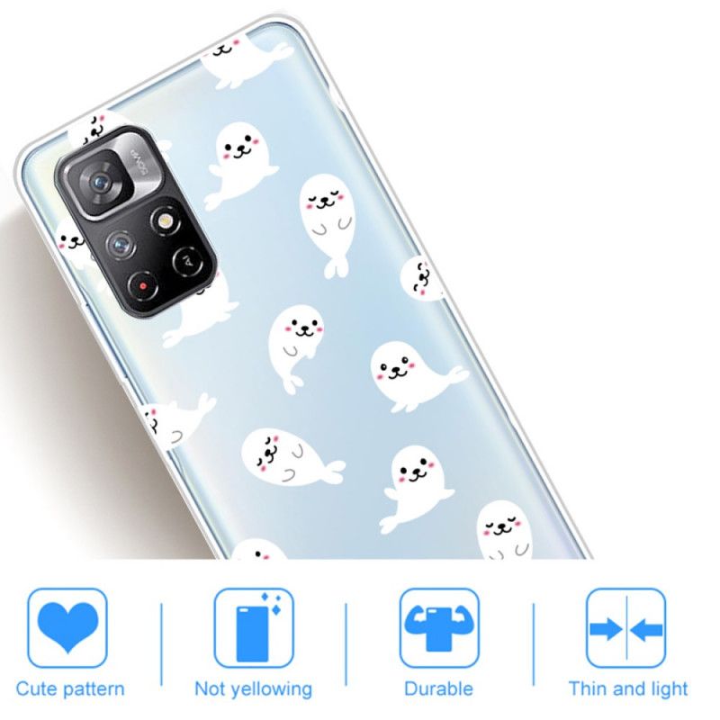 Etui Xiaomi Redmi Note 11 / Poco M4 Pro 5g Sea Lions Zabawa