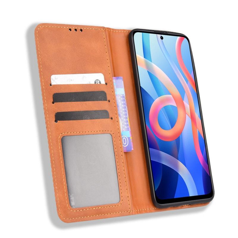 Flip Kotelot Xiaomi Redmi Note 11 / Poco M4 Pro 5g Etui Na Telefon Stylizowany Efekt Skóry W Stylu Vintage