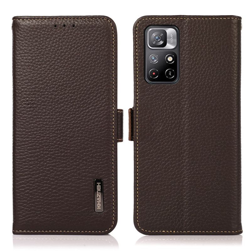 Pokrowce Xiaomi Redmi Note 11 / Poco M4 Pro 5g Litchi Leather Khazneh Rfid