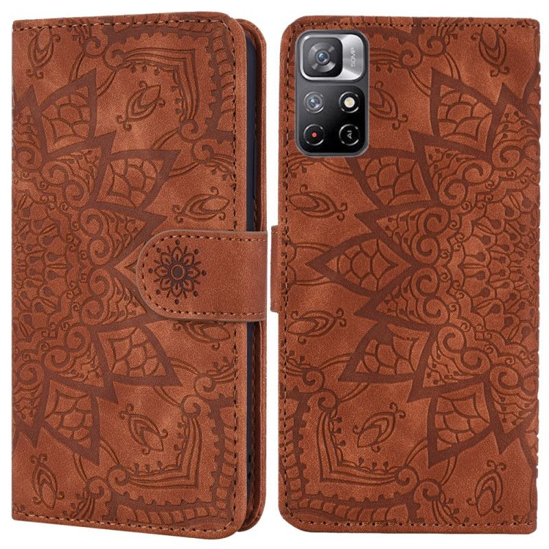 Skórzany Futerał Xiaomi Redmi Note 11 / Poco M4 Pro 5g Etui Na Telefon Barokowa Mandala