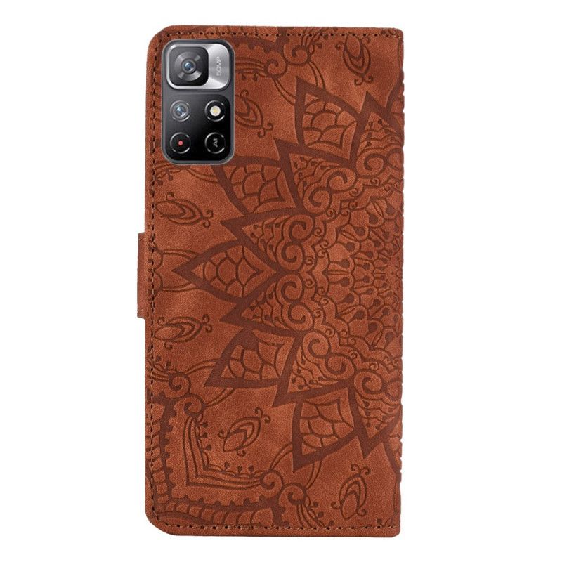 Skórzany Futerał Xiaomi Redmi Note 11 / Poco M4 Pro 5g Etui Na Telefon Barokowa Mandala