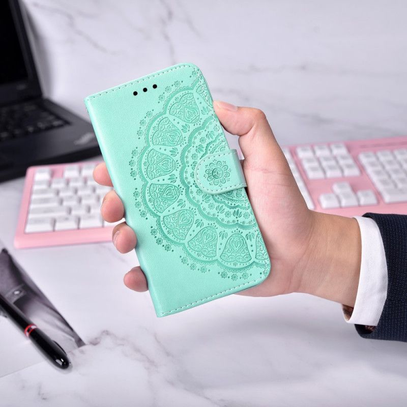 Skórzany Futerał Xiaomi Redmi Note 11 / Poco M4 Pro 5g Etui Na Telefon Mandala Koral