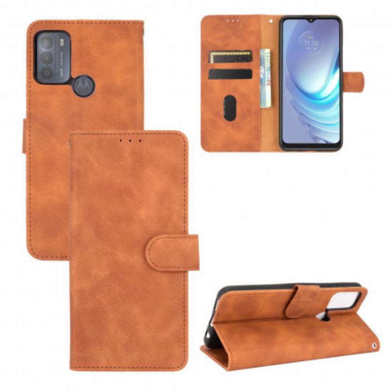 Etui Folio Moto G50 Dotyk Skóry