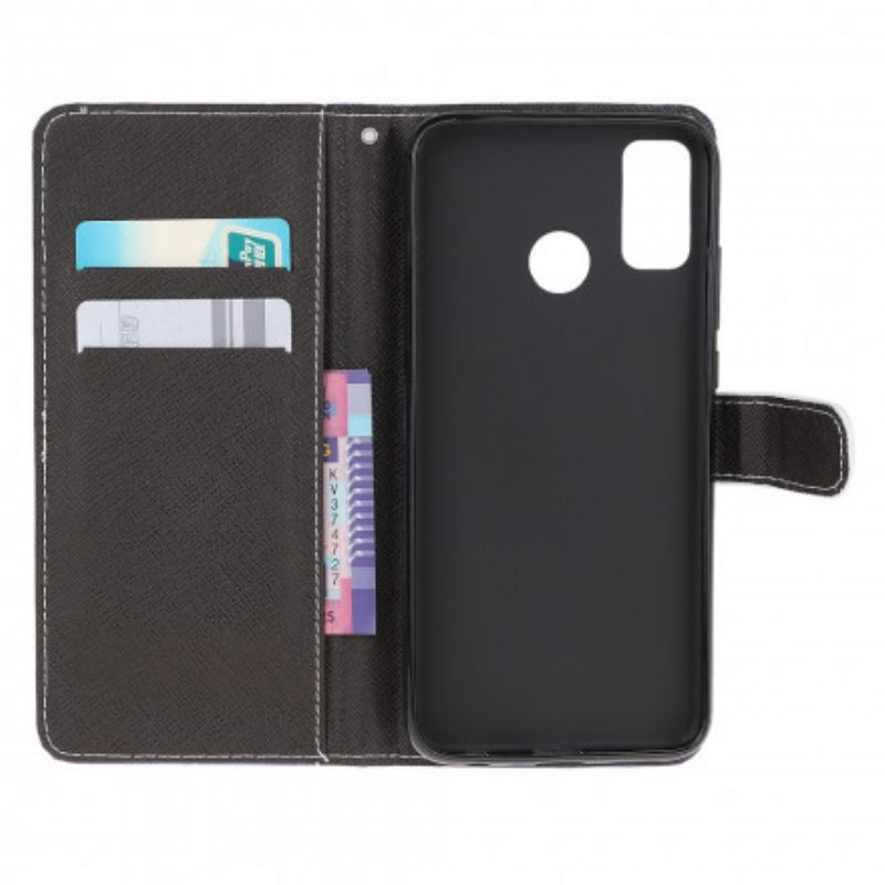 Etui Folio Moto G50 Leopard Strappy Etui Ochronne