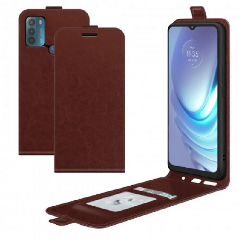 Etui Folio Moto G50 Pionowa Klapa Z Efektem Skóry