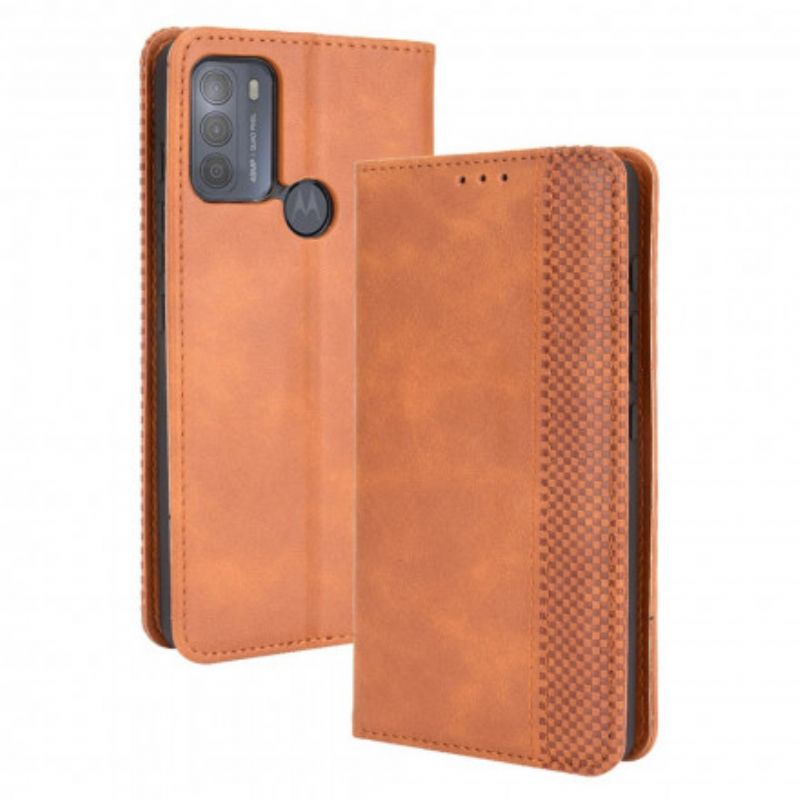 Flip Kotelot Moto G50 Stylizowany Efekt Skóry W Stylu Vintage Etui Ochronne