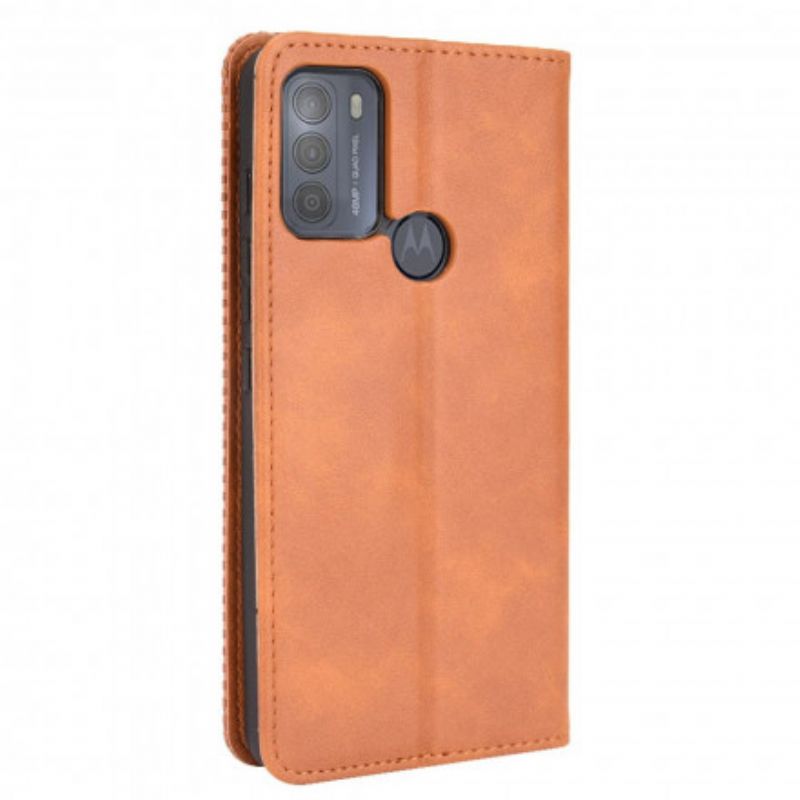 Flip Kotelot Moto G50 Stylizowany Efekt Skóry W Stylu Vintage Etui Ochronne