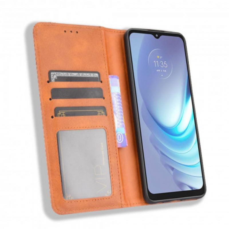 Flip Kotelot Moto G50 Stylizowany Efekt Skóry W Stylu Vintage Etui Ochronne