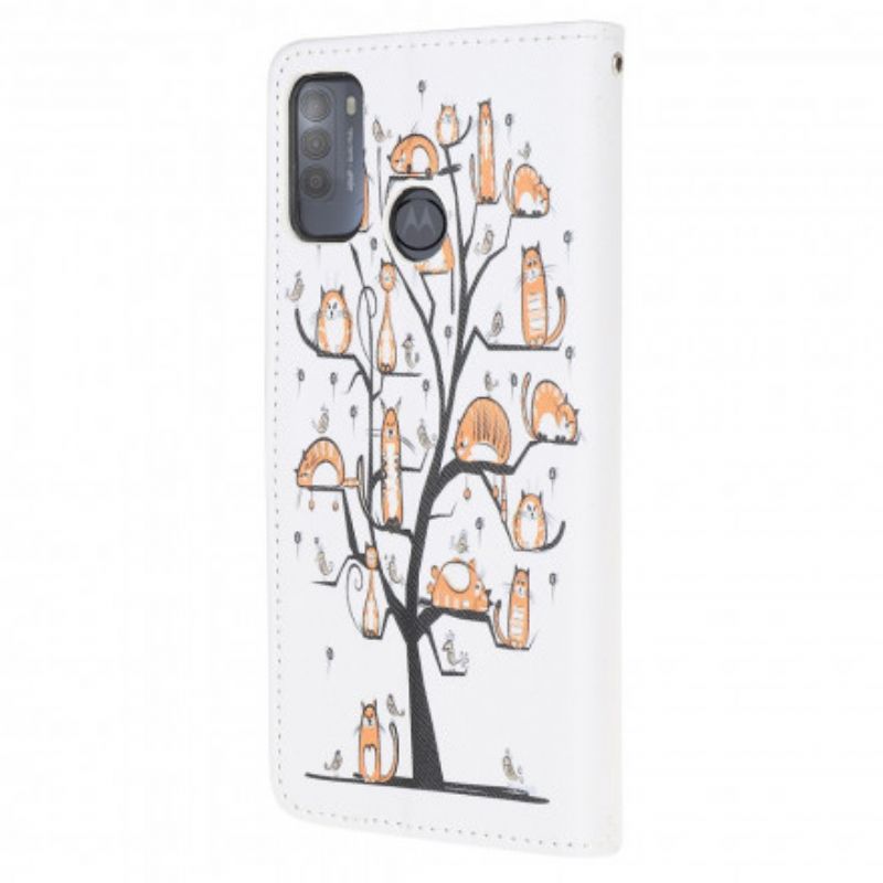 Pokrowce Moto G50 Funky Cats Strappy